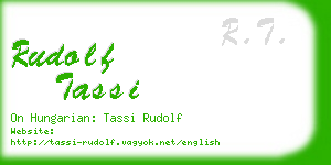 rudolf tassi business card